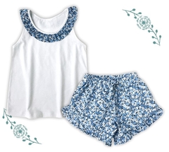 SHORT WAINSCOTT FLORES AZUL en internet
