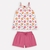 Conjunto Menina Regata Floral e Short Liso Kyly