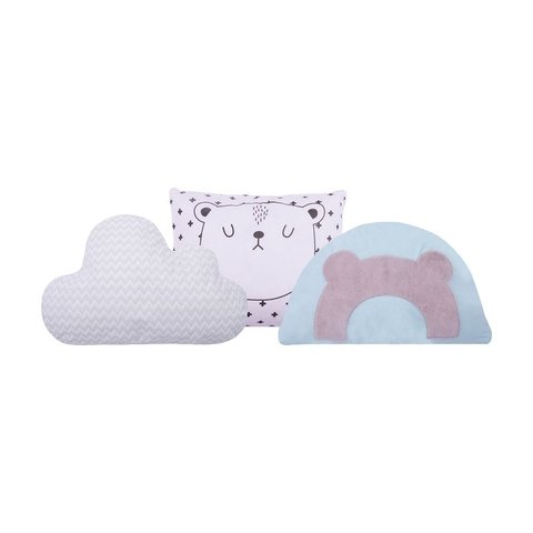 Kit 3 Almofadas Decorativas Neutro Urso Papi