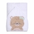 Toalha De Banho Soft Papi Friends C/ Capuz Bordado 90Cm X 75Cm Oncinha Bia Papi