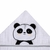 Toalha De Banho Soft Papi Friends C/ Capuz Bordado 90Cm X 75Cm Panda Papi - Helô Imports