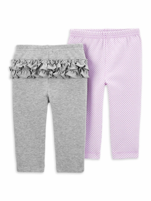 Kit 2 Calças Bolinhas Cinza E Branca Child Of Mine By Carter's