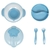 Kit Refeição Com Compartimento E Talheres Azul Buba - comprar online
