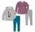 Conjunto 4 peças Cinza Corações - comprar online