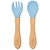 Kit Talher Silicone E Bambu Azul Buba - comprar online
