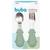 Kit Talher Inox Cabo em Silicone Verde Buba