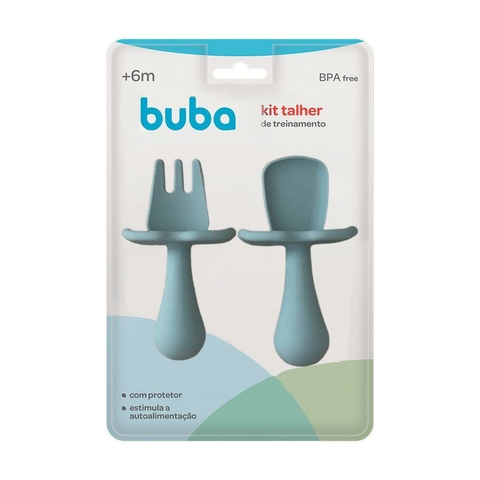 Kit Talher Silicone Azul Buba