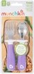Kit Talheres De Inox Colher E Garfo Infantil Raise Roxo Munchkin - Helô Imports