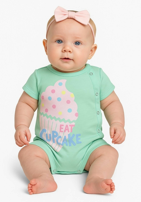 Romper Cupcake Verde Agua Tip Top - comprar online