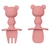 Kit Talher Silicone Ursinho Rosa Buba
