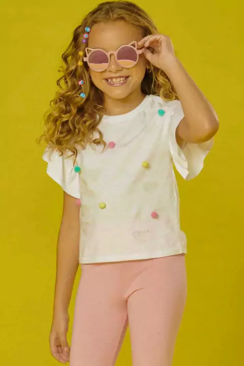 Blusa Em Malha Branca Kukiê