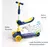 Patinete Infantil com Assento e Luz de Led KaBaby - Helô Imports