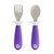 Kit Talheres De Inox Colher E Garfo Infantil Raise Roxo Munchkin