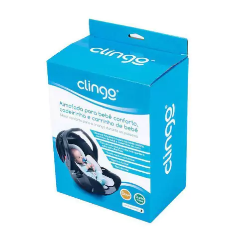 Almofada Para Bebê Conforto Cadeirinha E Carrinho Branco E Preto Clingo