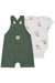 Conjunto Jardineira e Body Lucboo