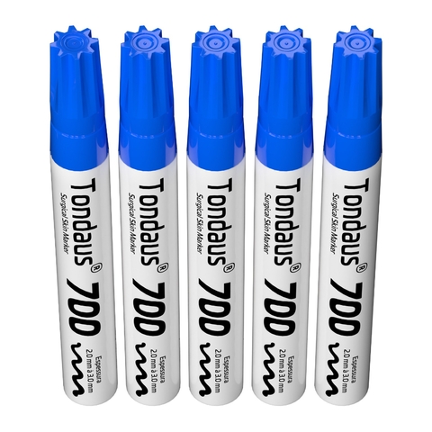 CANETA MARCAÇÃO CIRÚRGICA 2.0 a 3.0MM AZUL 05UN TONDAUS 700