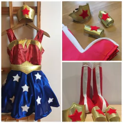 Mujer Maravilla con capa, vincha, cinto y muñequer - comprar online
