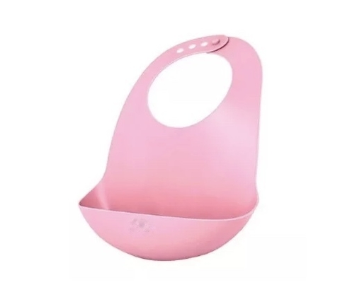 Babador Cata Migalhas Em Plástico Flexível - Azul ou Rosa