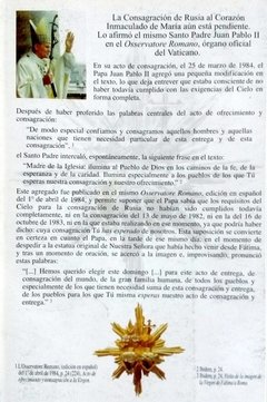 Fatima - Roma - Moscú en internet