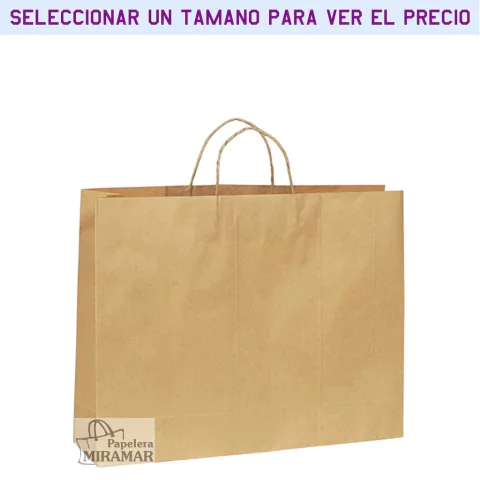 Bolsas kraft madera - apaisadas - comprar online