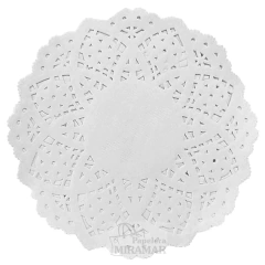 Blondas papel redondas blancas - paq x100