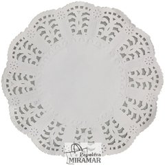 Blondas papel redondas blancas (paq x 100) - Papelera Miramar