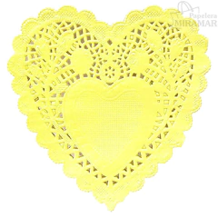 Blondas papel corazon color 10cm - paq x100 - Papelera Miramar