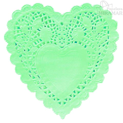 Blondas papel corazon color 10cm - paq x100 - comprar online