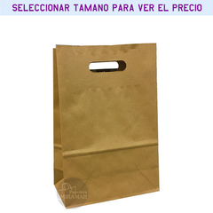 Bolsas kraft madera - manijas troquel