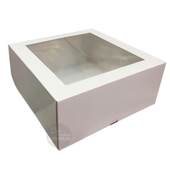 Caja c/visor blanca 24 x 24 x 10,5 cm