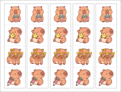 Stickers Personajes 4,5 x 4,5 cm - paq x 20 unid