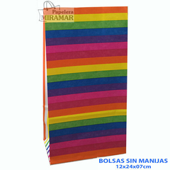 Bolsas sin manijas arcoiris 12 x 24 x 07 cm - comprar online