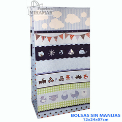 Bolsas sin manijas Bebe (celeste) 12 x 24 x 07 cm - comprar online