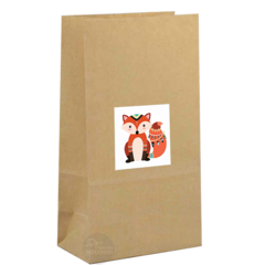Bolsas Kraft 13x24 + Stickers (a eleccion)