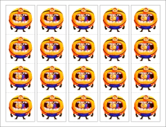 Stickers Personajes 4,5 x 4,5 cm - paq x 20 unid - comprar online