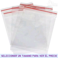 Bolsas Polietileno c/cierre tipo ziploc - comprar online