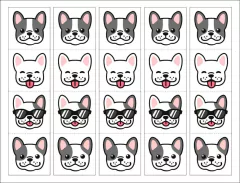 Stickers Personajes 4,5 x 4,5 cm - paq x 20 unid - Papelera Miramar