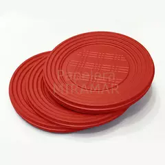 Plato plastico gde Rojo - paq x24 un