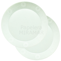 Plato rigido grande Blanco - comprar online