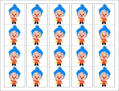 Stickers Personajes 4,5 x 4,5 cm - paq x 20 unid