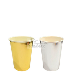 Vasos Polipapel 240 cc Liso metal