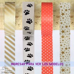Cinta adhesiva papel de arroz "Washi tape" x 10 mts - cod C-718