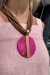 COLLAR CIRCULO ROSA