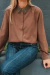 CAMISA GASA CON CUELLO Y PUÑOS TUL - LUNA INDIA STORE
