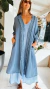KIMONO 100% LINO CON DETALLE DESFLECADO