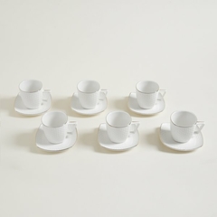 Juego de 6 tazas con plato Máxima 150ml