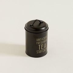 Lata redonda Tea negra 11x18cm - comprar online