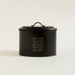 Lata oval biscuits negra