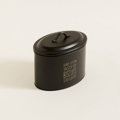 Lata oval biscuits negra - comprar online