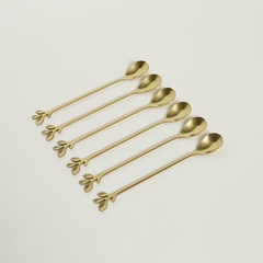 Juego de cucharitas largas doradas 16cm - comprar online